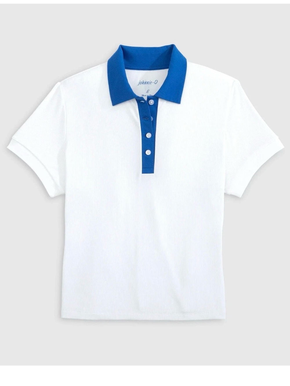 NWT $118 johnnie-O Maisie 4-Button Performance Polo Navy Phoenix sz M